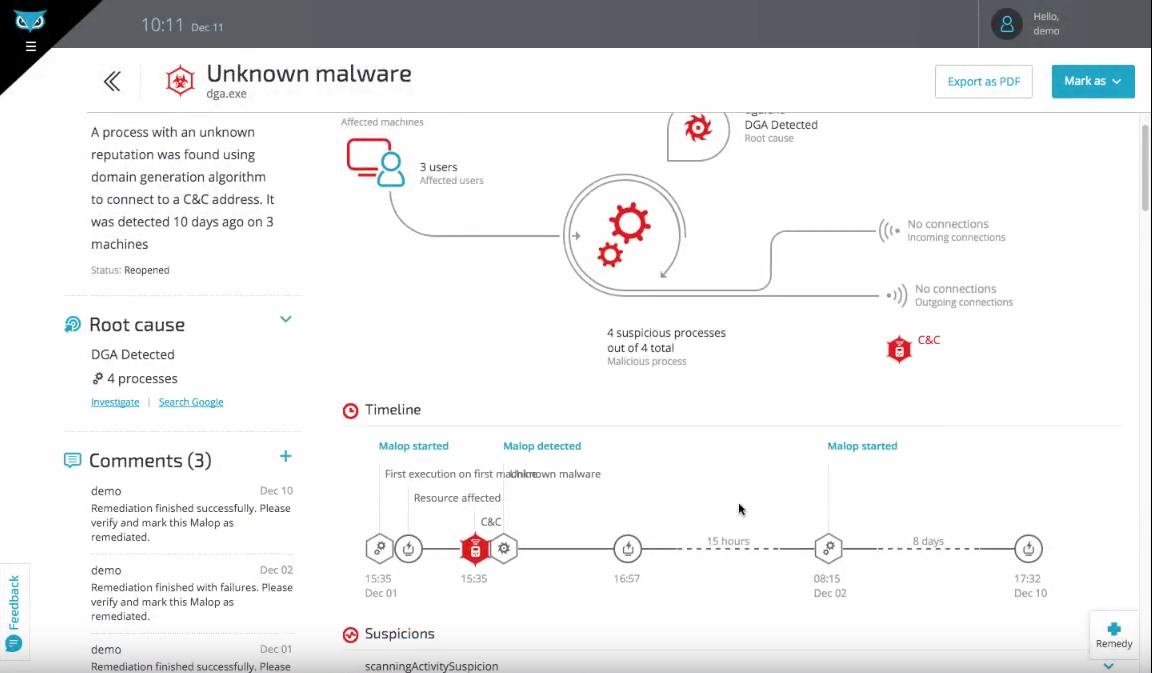 Investigating a Malop