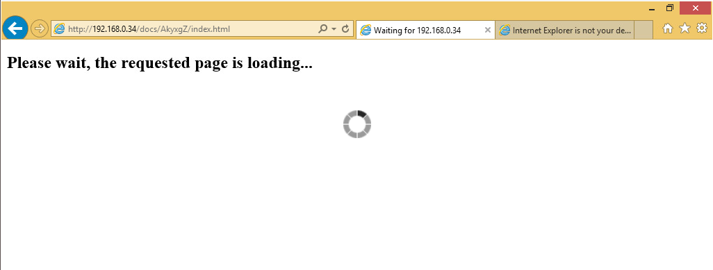 This is the screen that targets would see while the exploit was being installed.