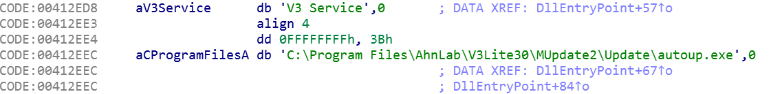 Sodinokibi / REvil path string for autoup.exe