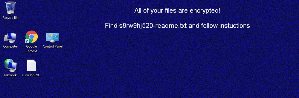 Sodinokibi / REvil new wallpaper after the ransomware encrypts the files