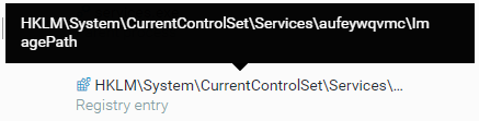 TrickBot persistence using the registry key