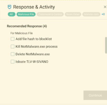 XDR file level response