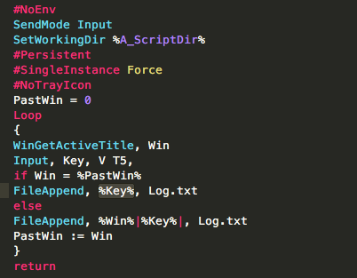 keylogging analysis