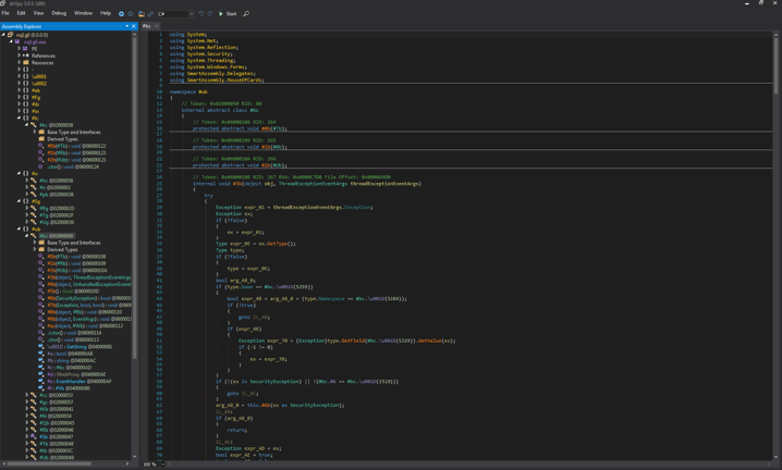 obfuscated classes and functions