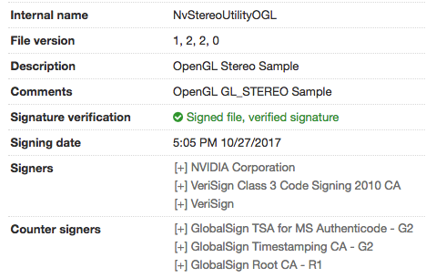 authentic signed NVIDIA binary
