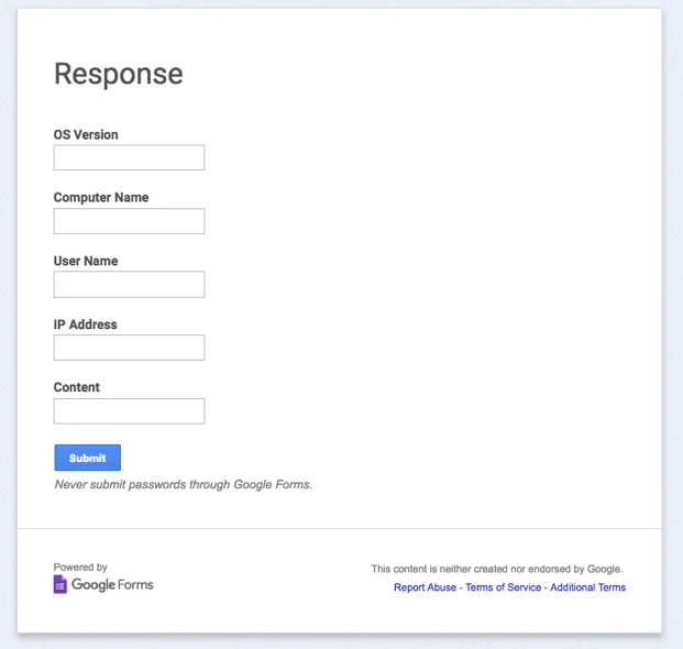 Google form