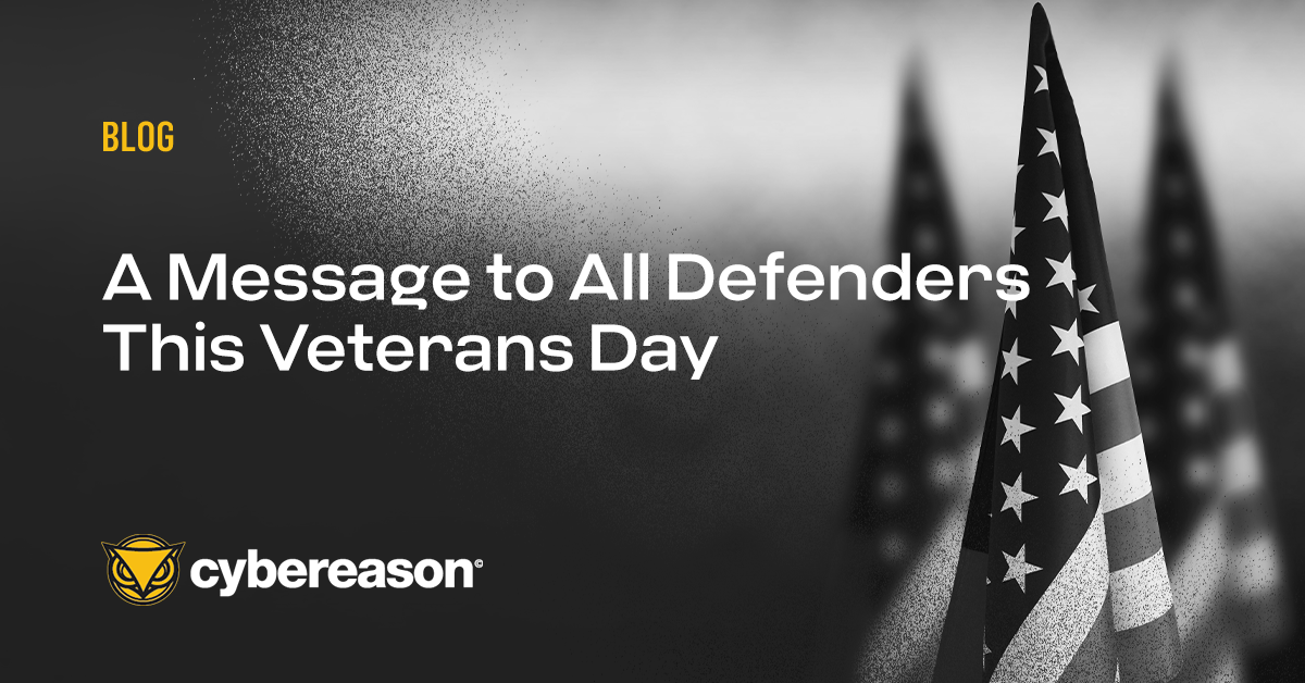 Veterans Day Message to All Cybersecurity and National Security Defenders