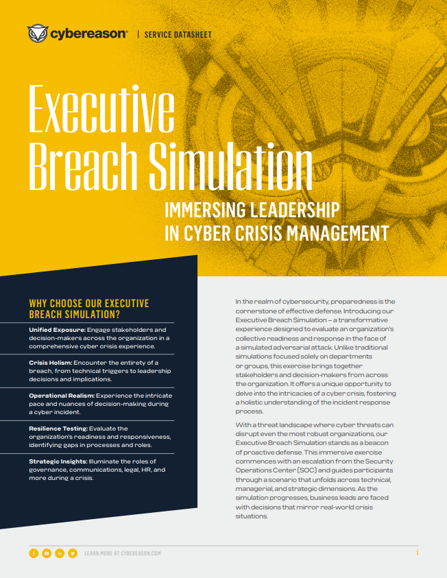 Executive Breach Simulation Datasheet