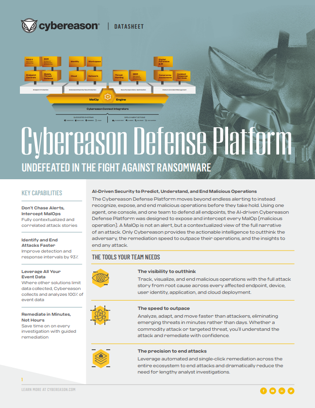 Cybereason XDR Platform Datasheet