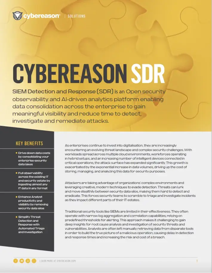 Cybereason SDR Datasheet